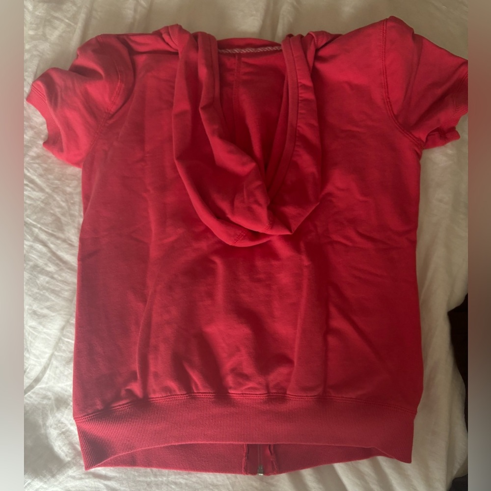 Y2K GreenTea Short Sleeve Zip Up - Picture 3 of 3